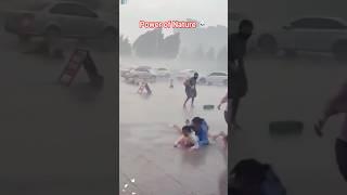 power of nature, heavy rainfall, strong wind #shorts