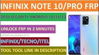 Infinix Note 10/Pro X695 FRP Unlock FRP Bypass With Free PC Tool