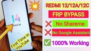 Redmi 12C FRP Bypass  New Method  No shareme  No google assistant  No mi cloud Backup