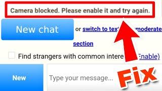 Fix Camera blocked. Please enable it and try again.