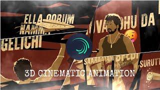 Leo_Na Ready lyrical | 3D Cinematic animation | video editing in alight motion | Vijay First Single