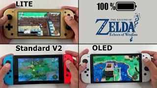 Battery Life of Zelda: Echoes of Wisdom on Nintendo Switch LITE vs. Standard vs. OLED