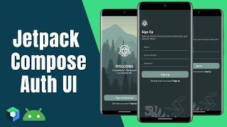 Welcome, Login, Signup Screen | Jetpack Compose UI | Speed Code