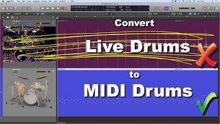 Convert Live Drums to MIDI in Logic Pro X 