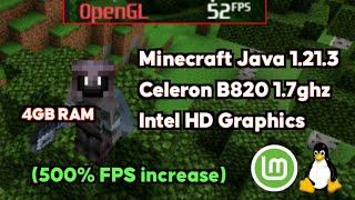 MINECRAFT Java 1.21.3 Test on Celeron B820 1.7ghz, 4GB RAM, it's Playable! - Part 2 (Linux)