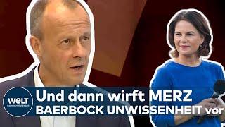 BUNDESTAGSWAHL: "Als ihr das Triell hattet ..." Merz wendet sich Laschet zu - und greift Baerbock an