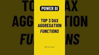 3 Aggregation DAX Functions Every Power BI User Should Know #powerbi #excel #data