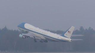 USAF United States Air Force Boeing VC-25A at Zürich-Kloten (WEF/with live ATC)