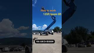 how to work 135genie boom lift  #youtubesearch #automobile #boomlift #heavyequipment #excavator