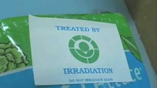 Irradiating vegetables