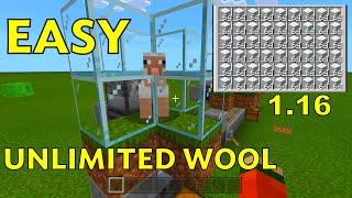 EASIEST WOOL FARM Tutorial 1.16 Minecraft