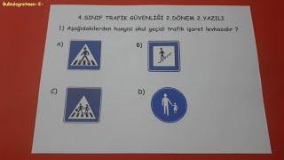 4.sınıf trafik güvenliği 2.dönem 2.yazılı soruları  @yazgi akademi  #trafik #4sınıf #school