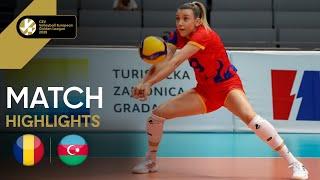 Highlights | Romania vs. Azerbaijan - CEV Volleyball European Golden League 2025 | Women