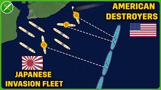 US Destroyers Raid Japanese Invasion Fleet - Battle of Balikpapan Documentary