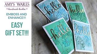 Quick yet stunning Gift idea! 4 pack of lovely embossed paper notecards!!