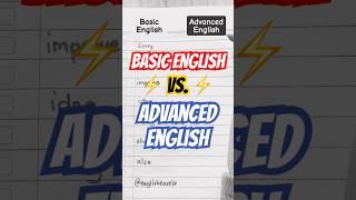 Basic vs Advanced English?! #learnenglish #basicenglish #englishtips #vocabulary #english #shorts