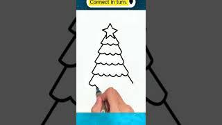 How to draw a christmas tree/easy christmas tree drawing/#trending/#viral/#shorts