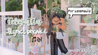 Telepatía LYRICS PRANK ROBLOX || *funny* roblox || Fairella 