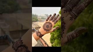 Goll tikki Easy mehndi design simple backhand bunch henna design mehndi #shorts #youtubeshorts