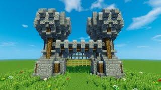 СТАРИННЫЕ (СРЕДНЕВЕКОВЫЕ) ВОРОТА В МАЙНКРАФТ (FANTASY GATE MINECRAFT)