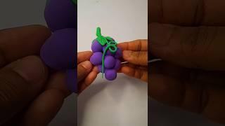 Ideas  How to make Beautiful Grapes  with clay #diy #craft #shorts #shortvideo #shortsviral