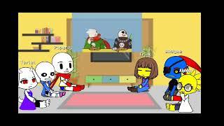 Undertale React to (25) [Christmas AU Party part 1] *MY VERSION*