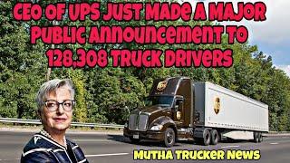 CEO Of UPS Just Made A Major Public Announcement To 138,308 Truck Drivers & Employees 