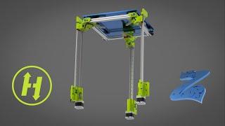 Triple Z motors - Self levelling print bed demo - HevORT Advanced DIY 3D Printer