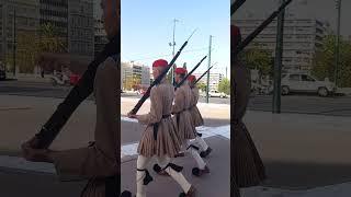 Evzones Greek Presidential Guard  ( Τomb of Unknown Soldier )  Monument in Athens