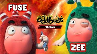 Fuse vs. Zee | Oddbods Versus | Funny Cartoons For Kids