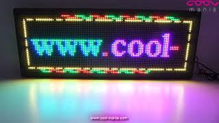 Outdoor waterproof WiFI LED 7 color RGB message board - 103cm x 38cm (www.cool-mania.com)