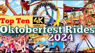 Oktoberfest 2024 | Oktoberfest Rides 4K | Oktoberfest Riesenrad | Oktoberfest Munich Germany | wiesn