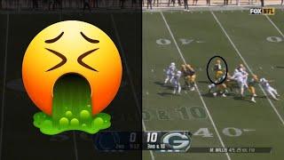 QB can't throw the ball because it's covered in vomit | Green Bay Packers Vs Indianapolis Colts