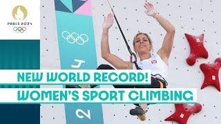 A New World Record! | Women's Sport Climbing | #Paris 2024 Highlights