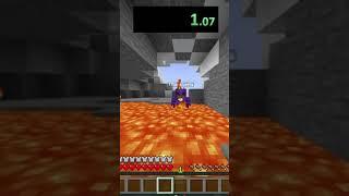 ¿Cuanto TIEMPO puedes SOBREVIVIR en LAVA? #shorts #shortvideo #minecraft