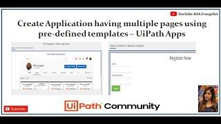 Create full application having multiple pages using UiPath Apps | PreDefined Template | Anmol