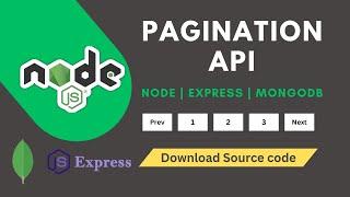 create pagination api | node js | express js | mongodb | API development