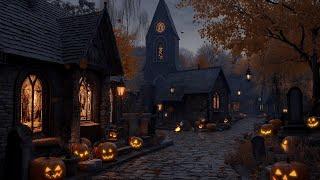 "Jack O'Lantern " - Cozy Autumn Village Ambience with Campfire, Falling Leaves, Nature Sound