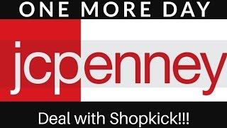 jcPenney's Deal with the SHOPKICK App!!!Completely Free!!!