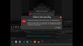 Quick Fix for Failed to open NVENC codec in OBS Studio