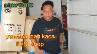 pemasangan pintu kaca reni shop‼️tempat kerja