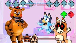 FNF FNAF vs Bluey Full Episodes Sings Casanova | FNF Casanova But Everyone Sings It