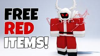 GET ALL FREE RED ITEMS IN ROBLOX!  (ALL STILL AVAILABLE)