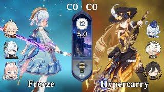 C0R1 Ayaka Freeze & C0R1 Navia Hypercarry | Spiral Abyss 5.0 | Genshin Impact