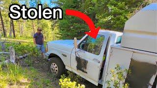 Stolen truck abandoned in the woods.  Can we get it out??