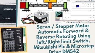 Stepper Motor / Servo Motor Automatic Forward & Reverse Rotation Controls Limit Switch LSF & LSR