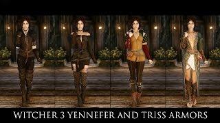 TES V - Skyrim Mods: Witcher 3 Yennefer and Triss Armors by zzjay