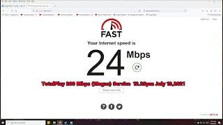 TotalPlay 200 Mbps (Megas) Service 12:25pm July 19, 2021