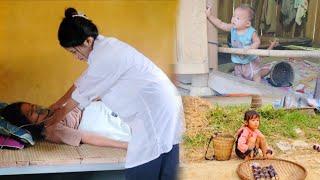 Two orphaned children lost their mother after the storm, the aftermath of the flood