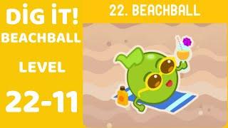 Dig it! Chapter 22 BEACHBALL  -  Level 22-11 Solution Walkthrough